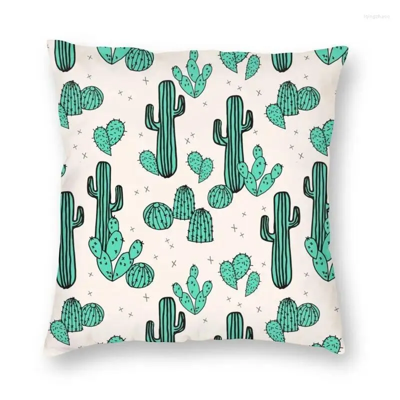 Oreiller plantes vertes tropicales cactus décoration de couverture cactus plantes de plantes pour canapé imprime double face