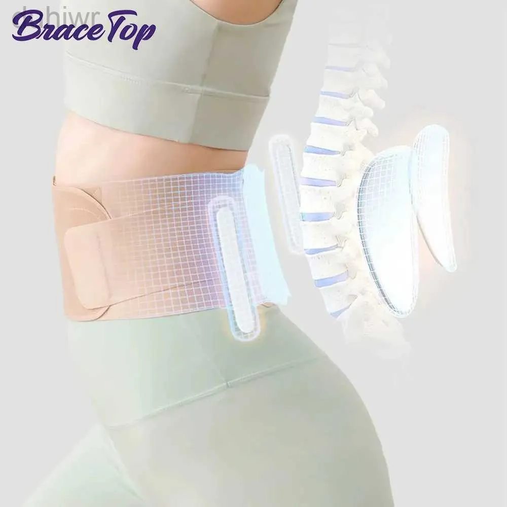 Brace de dos mince de courroie minceur pour la douleur du bas du dos sport Lombaire Support de la ceinture de dos pour le bas du dos Hernia Disc Relief Pain 240409