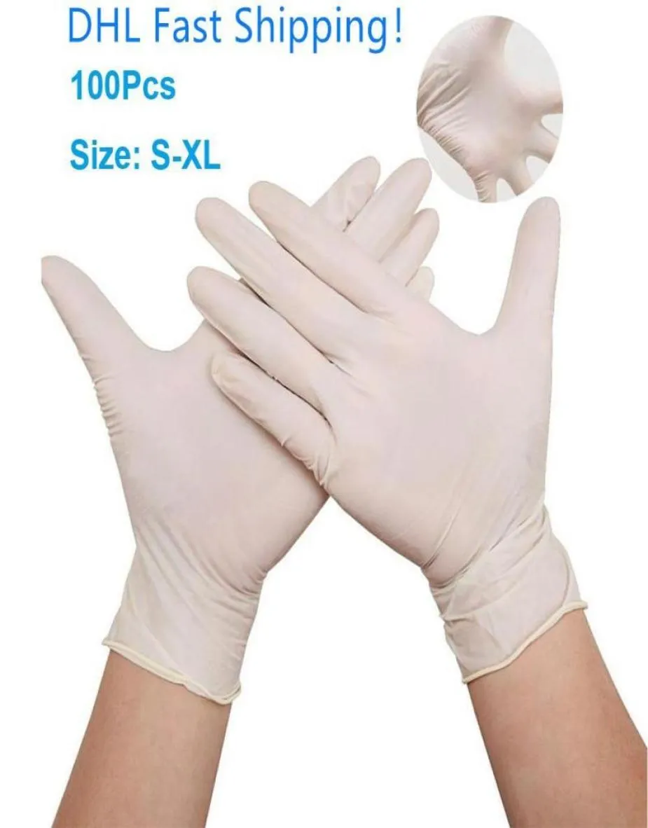 DHL Fast 4 Size SXL Disposable Nitrile gloves 100pcs Start Protective Gloves Factory Salon Household Rubber Garden Glo7702863