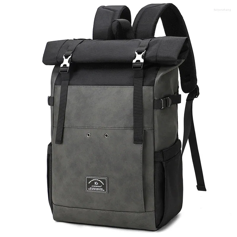 Mochila rolltop rolltop rucksack de mochila laptop laptop homens traseiros bagagem de bagagem de bagagem de rolo tampa de rolo mochila bagpack