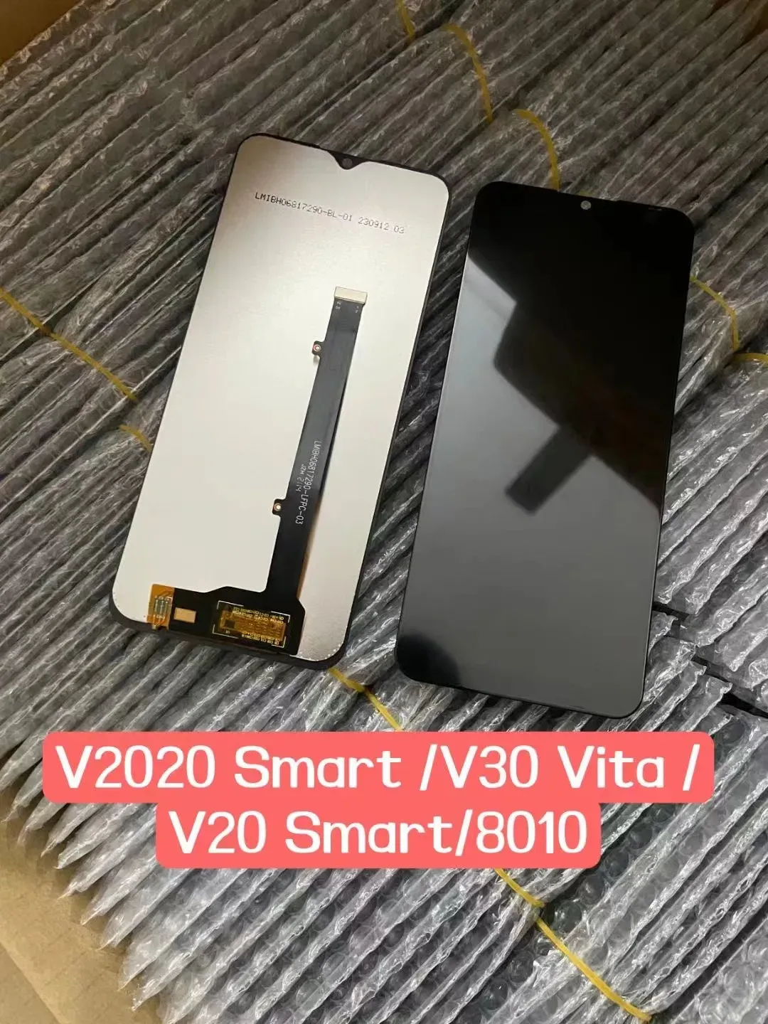 Original 6.82 "Display för ZTE Blade V2020 SMART 8010 5G LCD Pekskärm Digitizer Assembly för ZTE 8030/V30 VITA LCD Ersätt