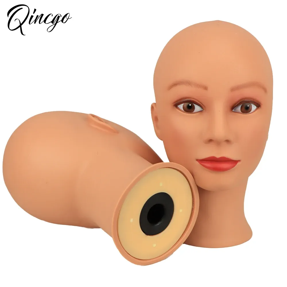 2022 New Female Bald Mannequin Head Stand For Wigs Making Cosmetology Manikin Training Head For Makeup Practice Hat Display
