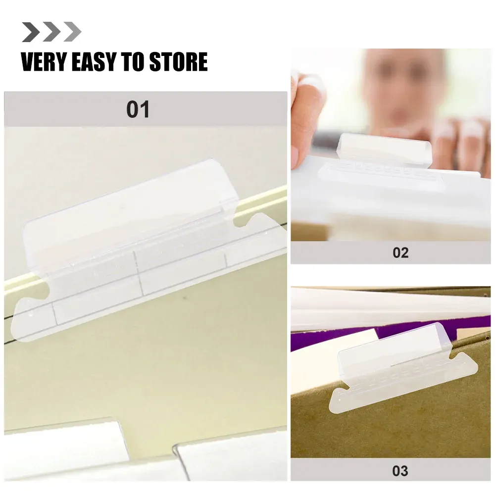 100 PCS Étiquette Porte-étiquettes Small Hanging File dossiers Tabs et insère des étiquettes Marqueurs de placard pour PVC