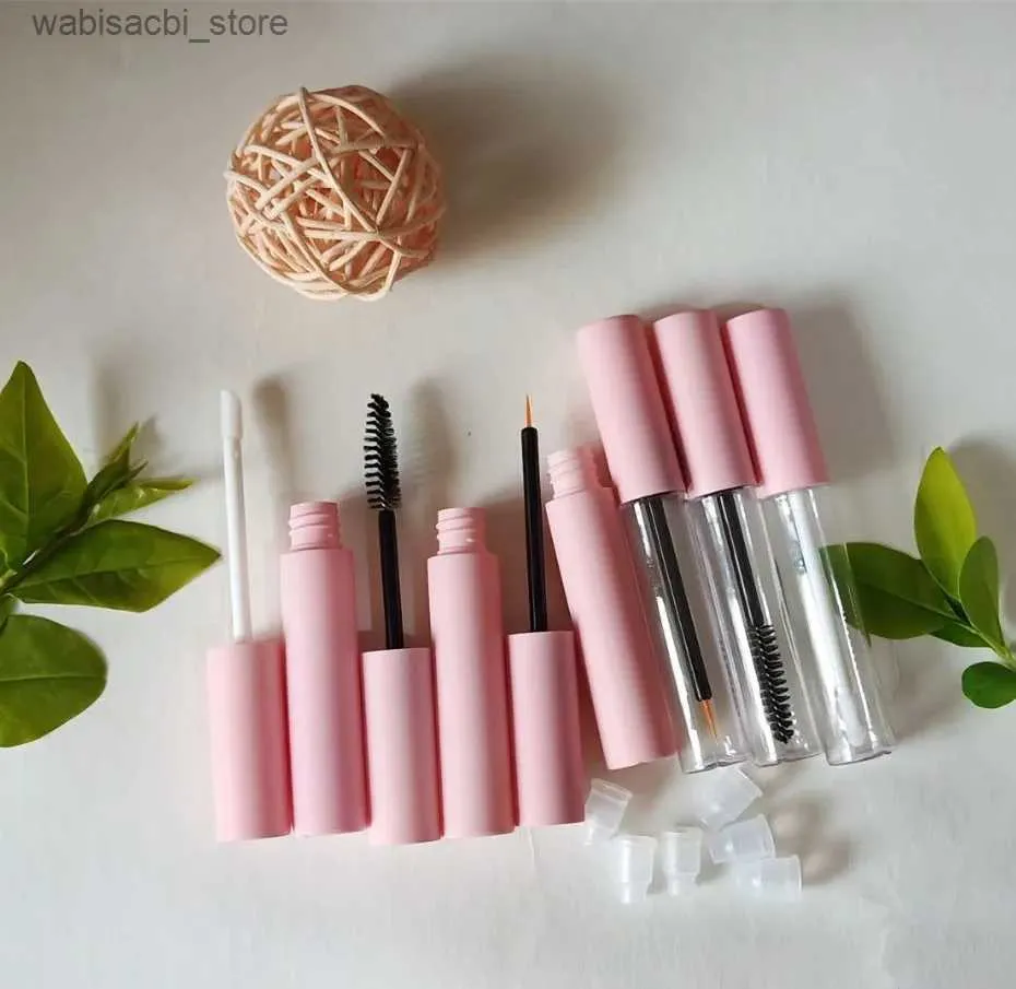 Mascara 10-100pcs 10ml Tubos de brilho labial rosa de tampa vazia garrafa de protetor de delineador vazio rímel rímel recipiente de embalagem de embalagem L49