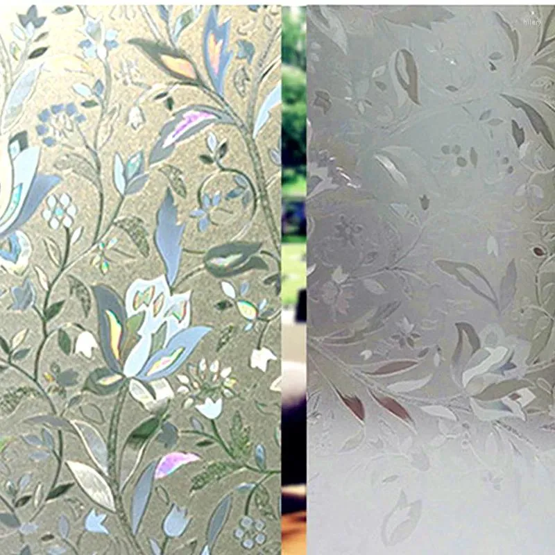 Window Stickers Xunzhe 3D Laser Film 45 100cm 60 Opaque Glass For Privacy Sticker Home Decor