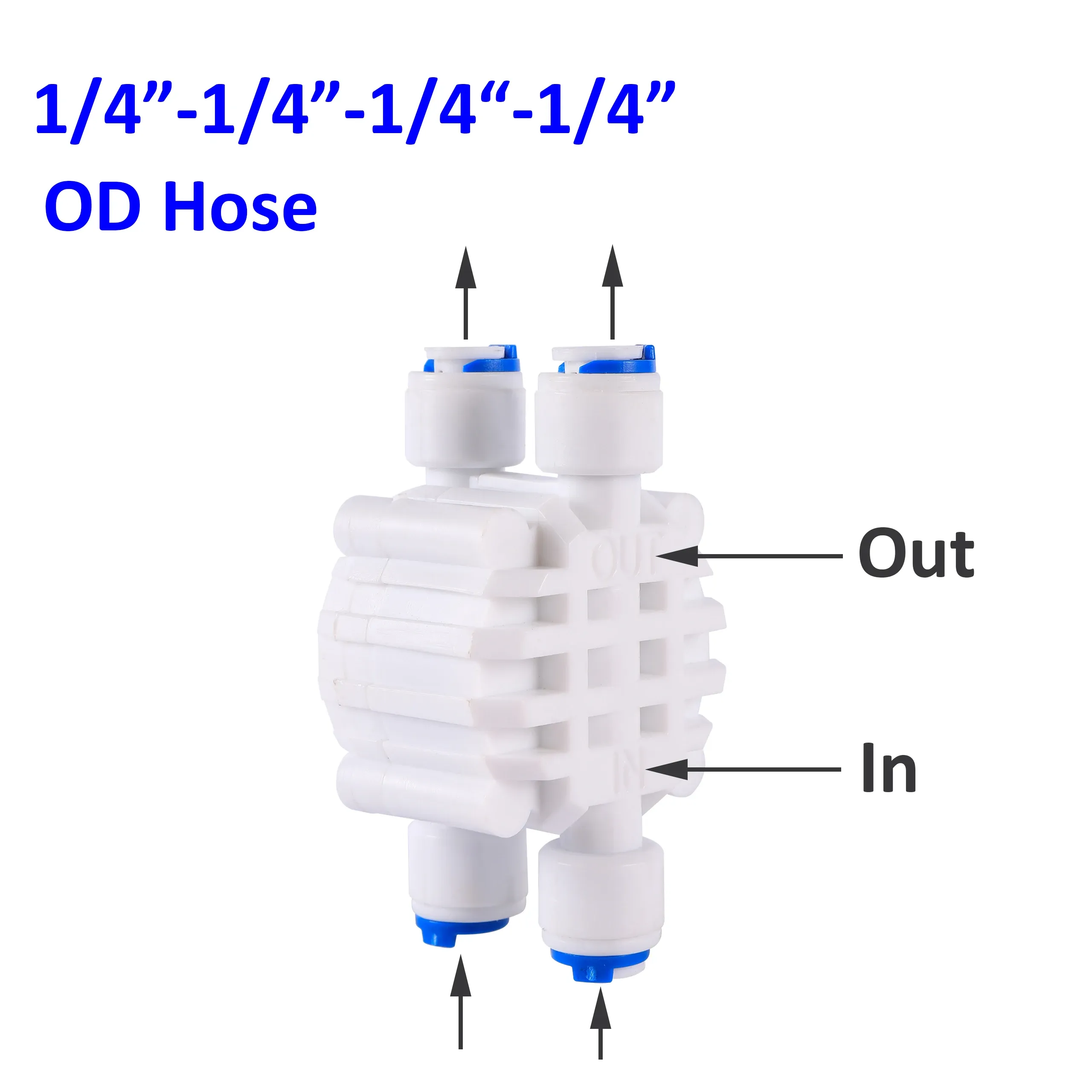RO Straight 1/4 Inch OD Hose Quick Connection Control Fittings Plastic Water Ball Valve Reveser Osmosis Aquarium Fittings