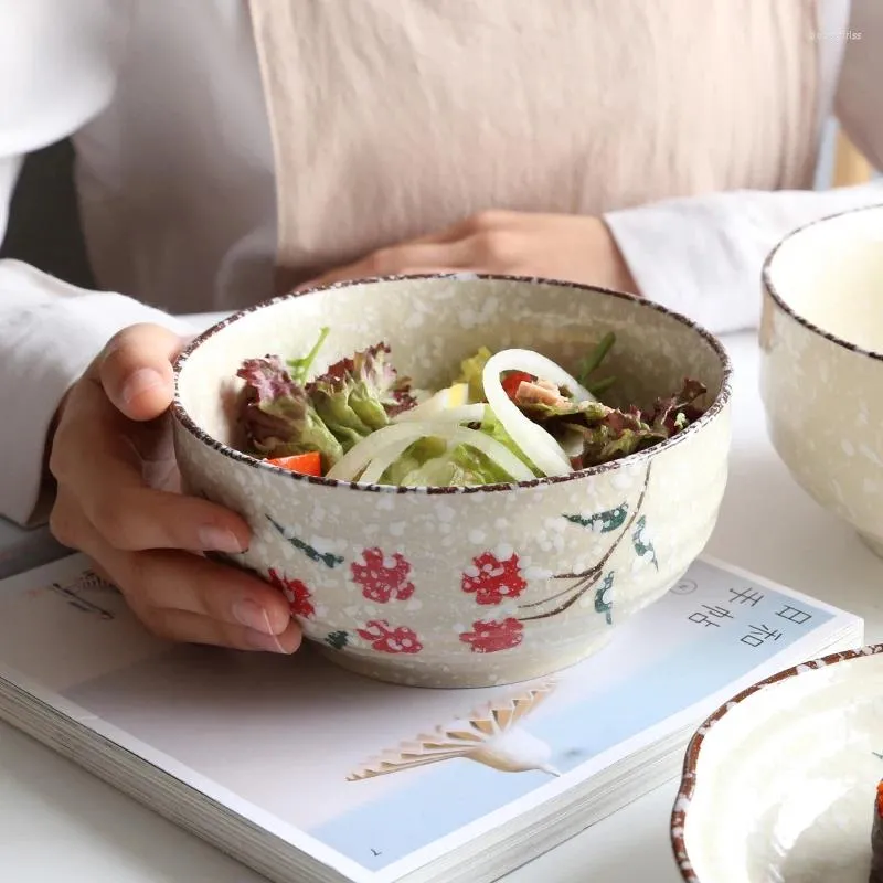 Bols nouilles de style japonais ménageur grand étudiant single table de table en céramique mignon instant