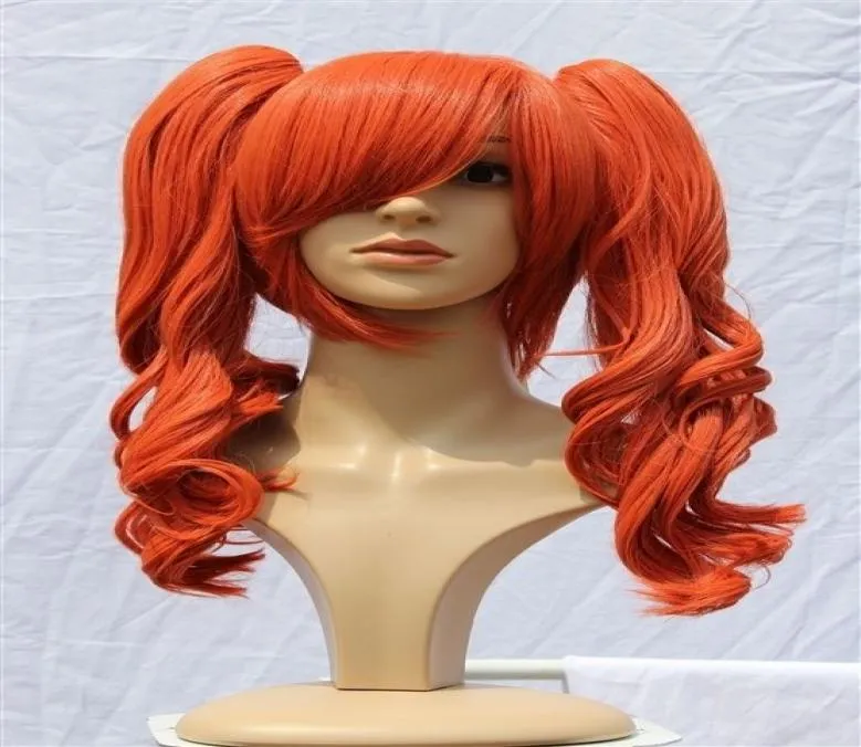 USJF462 Charming Dark Orange Ponytail Wavy Health Hair Wig07951445