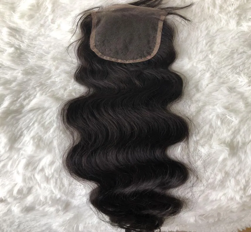 45X5 Brown Laces Virgin Brazilian Human Hair Swiss Invisiable Lace Closure 1B Nautral Black 180 Density Long Lengh 24 26 Inch Bo5197424