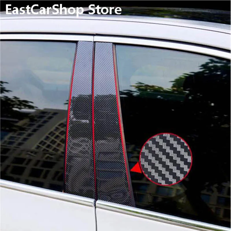 ZHINUAN Auto Deur Pijler Berichten Fit for Skoda Octavia Mk2 1Z 2005-2011 2012 2013 Venster Trim Cover BC Kolom stickers Afwerkingen van raamstijlen