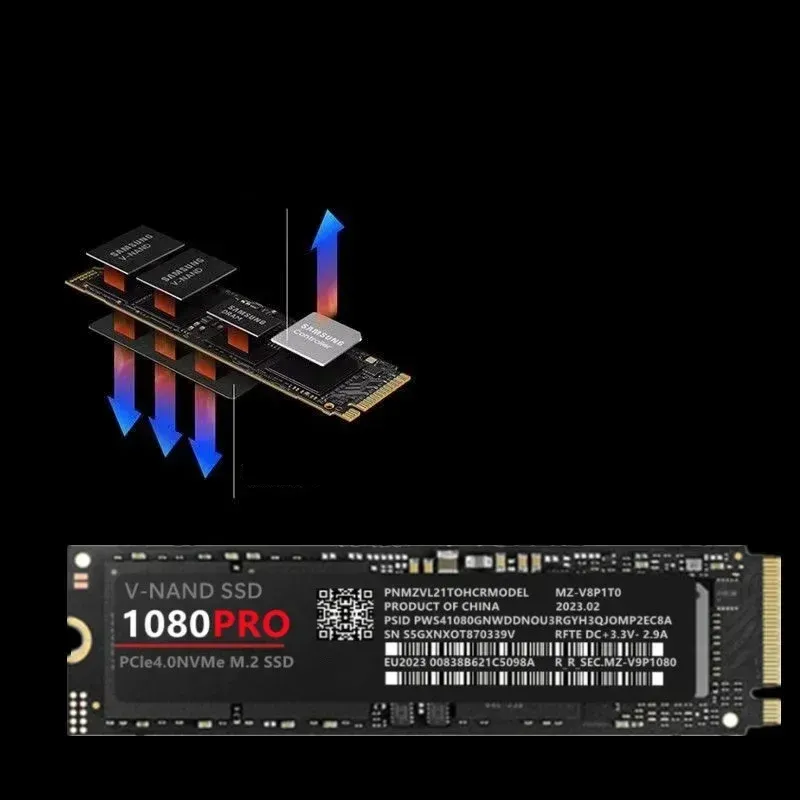 1/2/SSD 1080 PRO 4TB Original Brand SSD M2 Ie 4.0 NVME Read