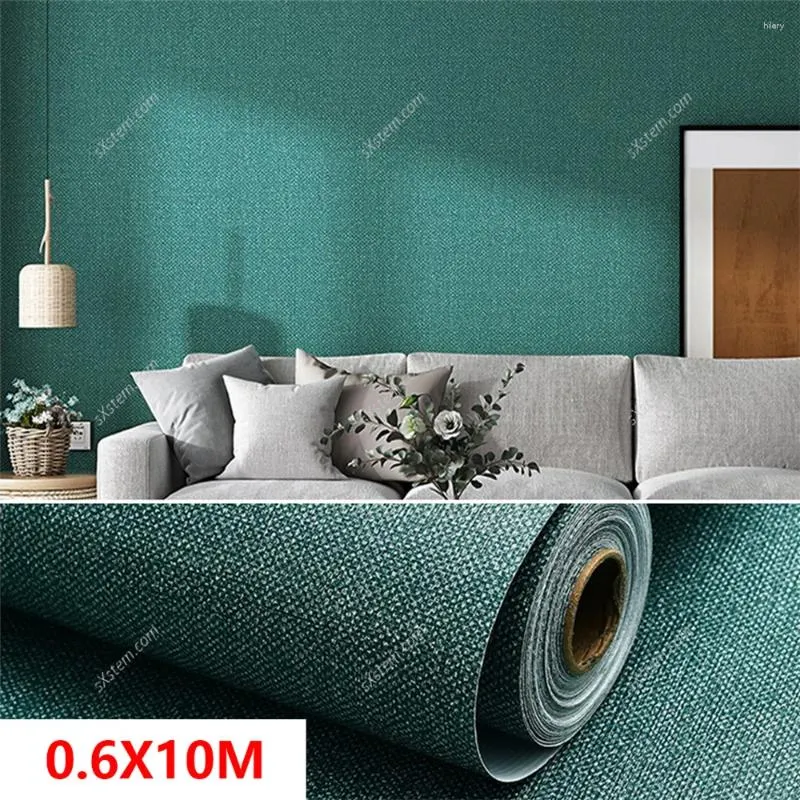 Adesivos de janela PVC PVC Auto -adesivo papel de parede 10m para armários de cozinha Decoração da sala de estar da sala de estar de cor sólida