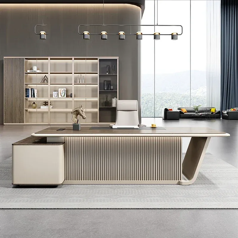 Adjustable L-Shaped office desk for Modern Workbench and