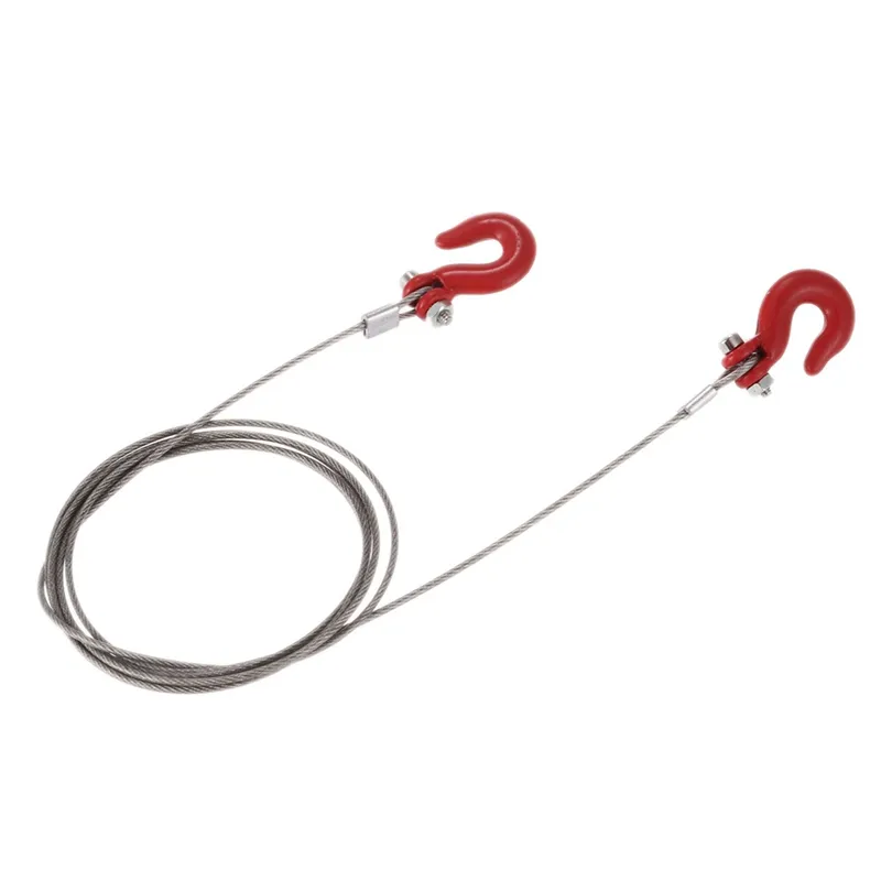 INTEGY 1/10 Scale Steel Tow Cable & Hooks Kit For RC Off-Road Crawlers - Realistic Recovery Gear Accessory - View #9
