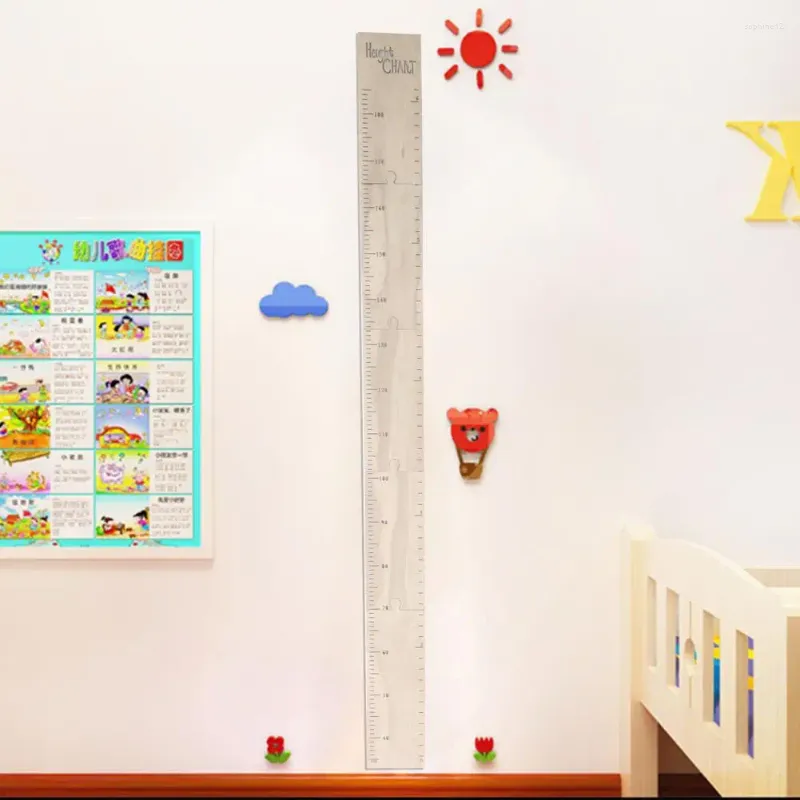 Figuras decorativas 1 Regla colgante Regla práctica Gráficos de gráficos de crecimiento de la altura de la madera nórdica para la familia