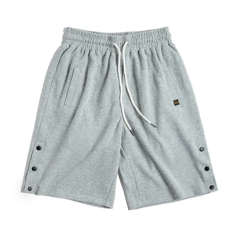 Mäns shorts madden arbeta enhetlig lös stickad bröstvakt basket shorts rak japansk sport capris herrar sommar mode j240409