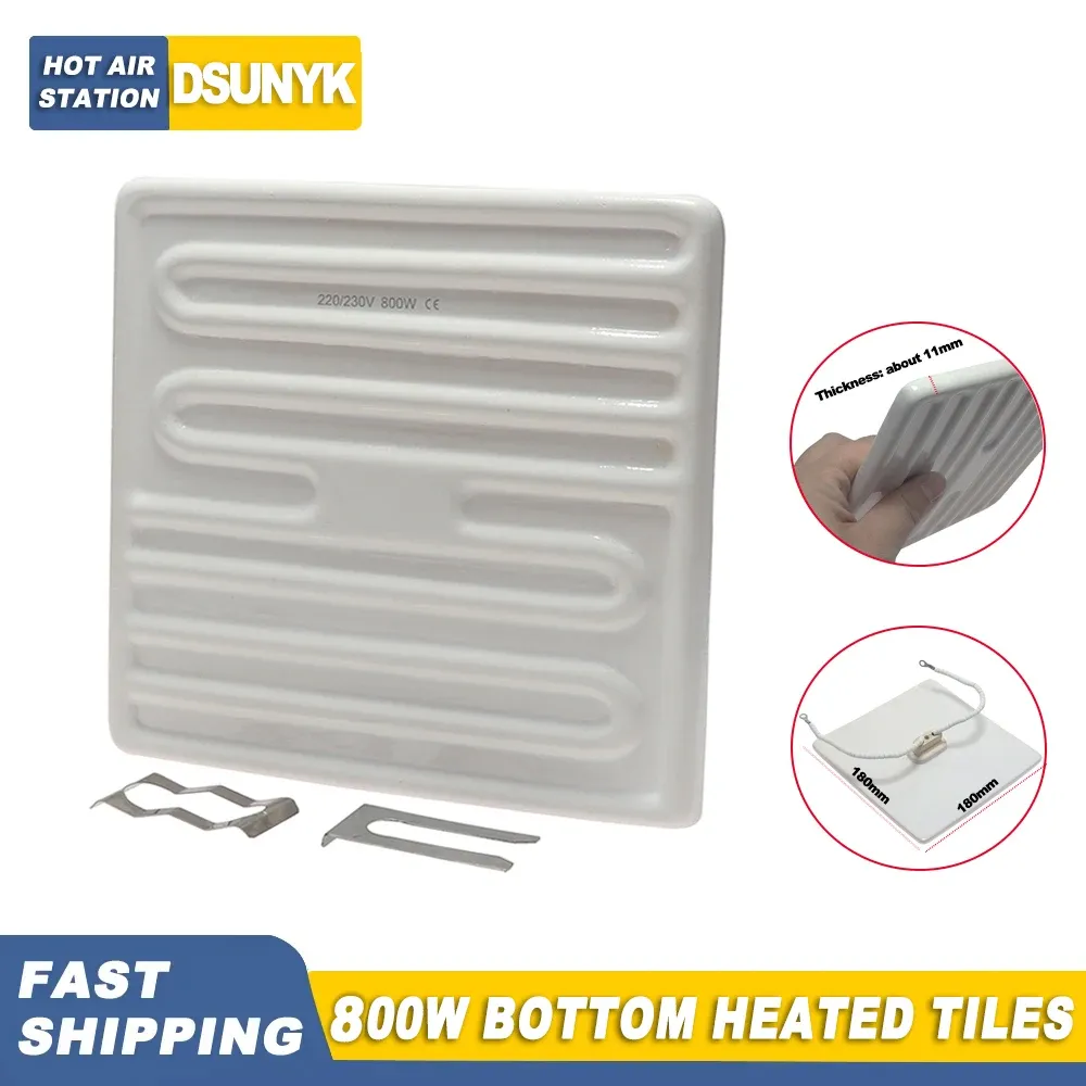 Kızılötesi Isıtma Plakası 800W Seramik IR Isıtıcıları 110V/220V BGA Seramik Isıtma Plakası 180X180 Seramik Isıtma Tuğla Yeniden İşleme İstasyonu