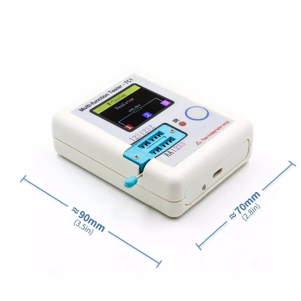 LCR-TC1 1.77inch Buntes Display Multifunktionaler TFT-Hintergrundbeleuchtungstransistor-Tester