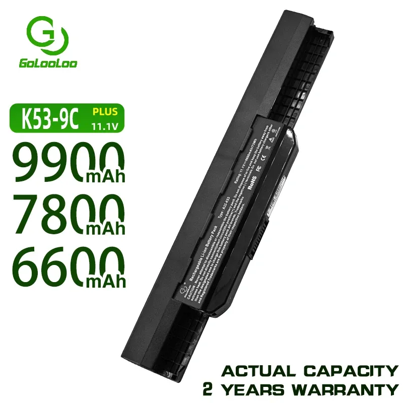 Batteries Apexway K53U Batterie pour ordinateur portable pour ASUS A32K53 A42K53 A31K53 A41K53 A43 A53 K43 K53 K53S x43 X44 X53 X54 X84 X53SV X53U X54H