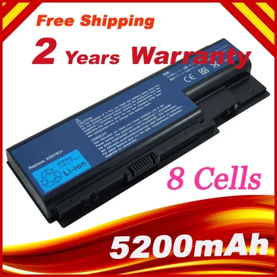 Batteries 14.8V 8 cellules AS07B32 Batterie d'ordinateur portable pour Acer Aspire 5920 5920G 5930 5930G 5935 AS07B31 AS07B32 AS07B71 AS07B61 AS07B42 AS07B51