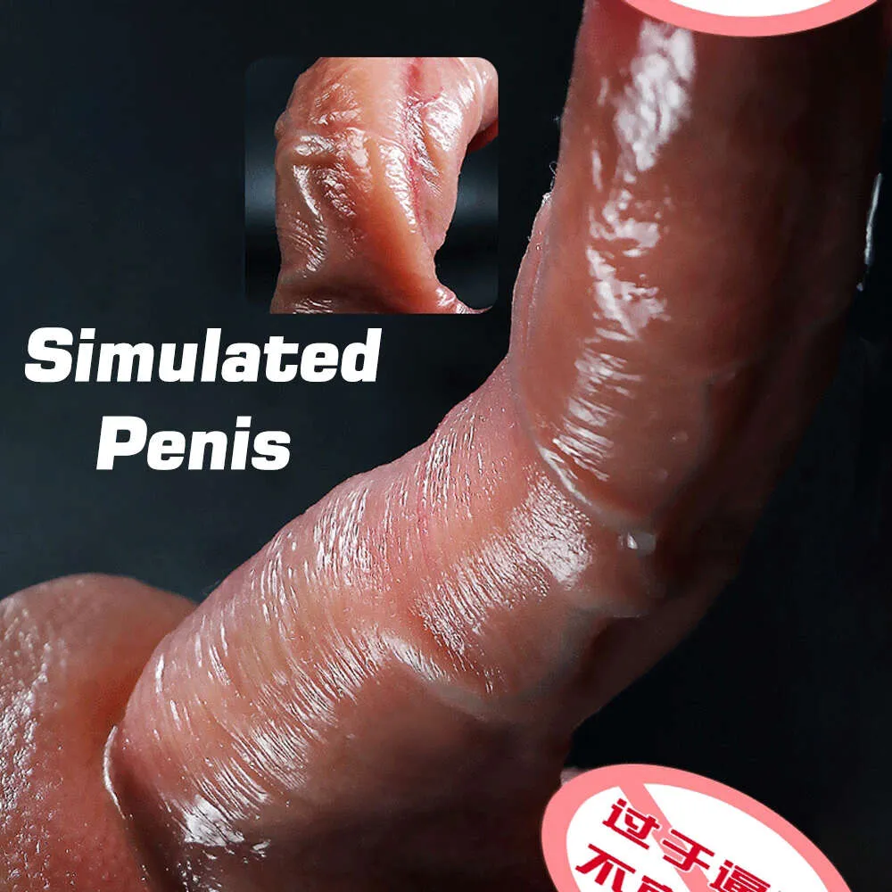Emme fincanı ile gerçekçi yapay penis Silikon Penis Kadın Mastürbasyon Aracı Lezbiyen Butt Fiş Yetişkin Seksi Ürünler