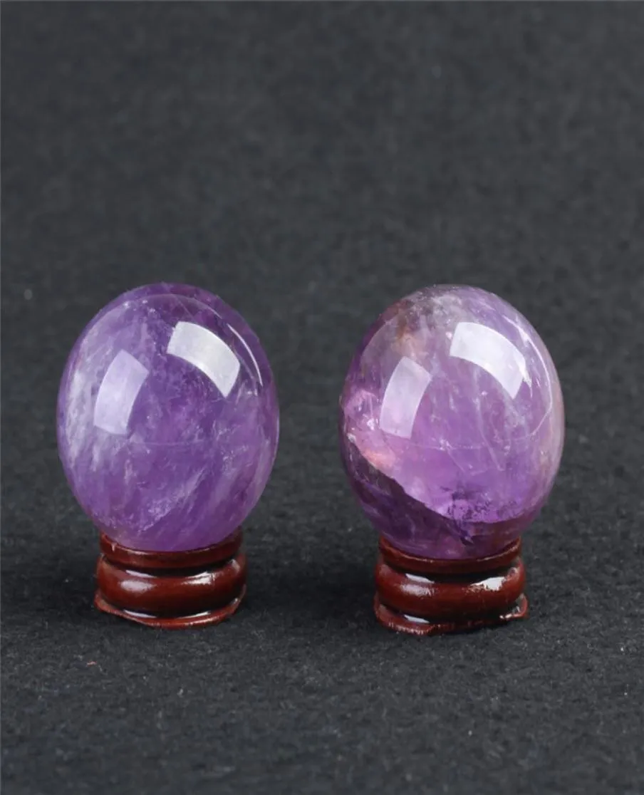 HJT Whole 2pcs Natural Amethyst Gemstone Sphere Sphere Ballamethyst Healing Sphere для Chrismas Home Decorations Маленький кристалл 8864321