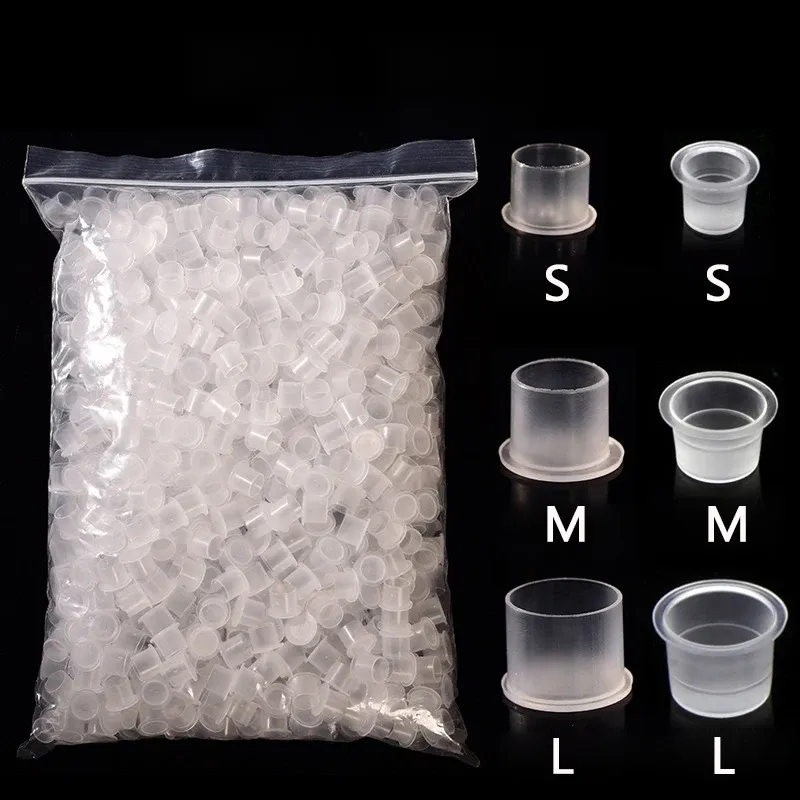 Tazze Di Inchiostri In Plastica Per Tatuaggi,Set Di Accessori Per Tappi Di Tazze Inchiostro Per Pigmenti A Macchina Per Tatuaggi Professionali 100 Pezzi,Usa E Getta Tazza Di Vernice Per Tatuaggi - Foto 8