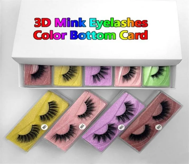 3D False Eyelashes 102030405070100PAIRS 3D Mink Lashes Natural Mink Eyelashs Colorful Card Makeup 10Pairs in One Pack1769098