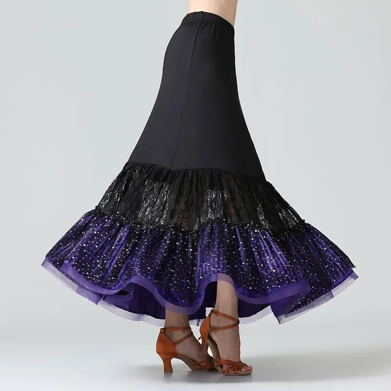 Jupe De Performance Pour Femmes, Taille Haute élastique, Couleur Unie, Plissée, Ourlet Super Large, Longue Jupe Espagnole En Satin, Jupe De Danse Swing, Jupe De Danse Du Ventre – Acheter Les Meilleurs