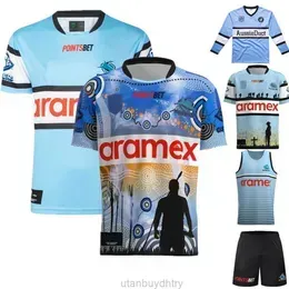 Men`s T-Shirts 2023 2024 Sharks INDIGENOUS ANZAC Round rugby jersey Australia Sharks Heritage rugby shirt Fishing Shirt