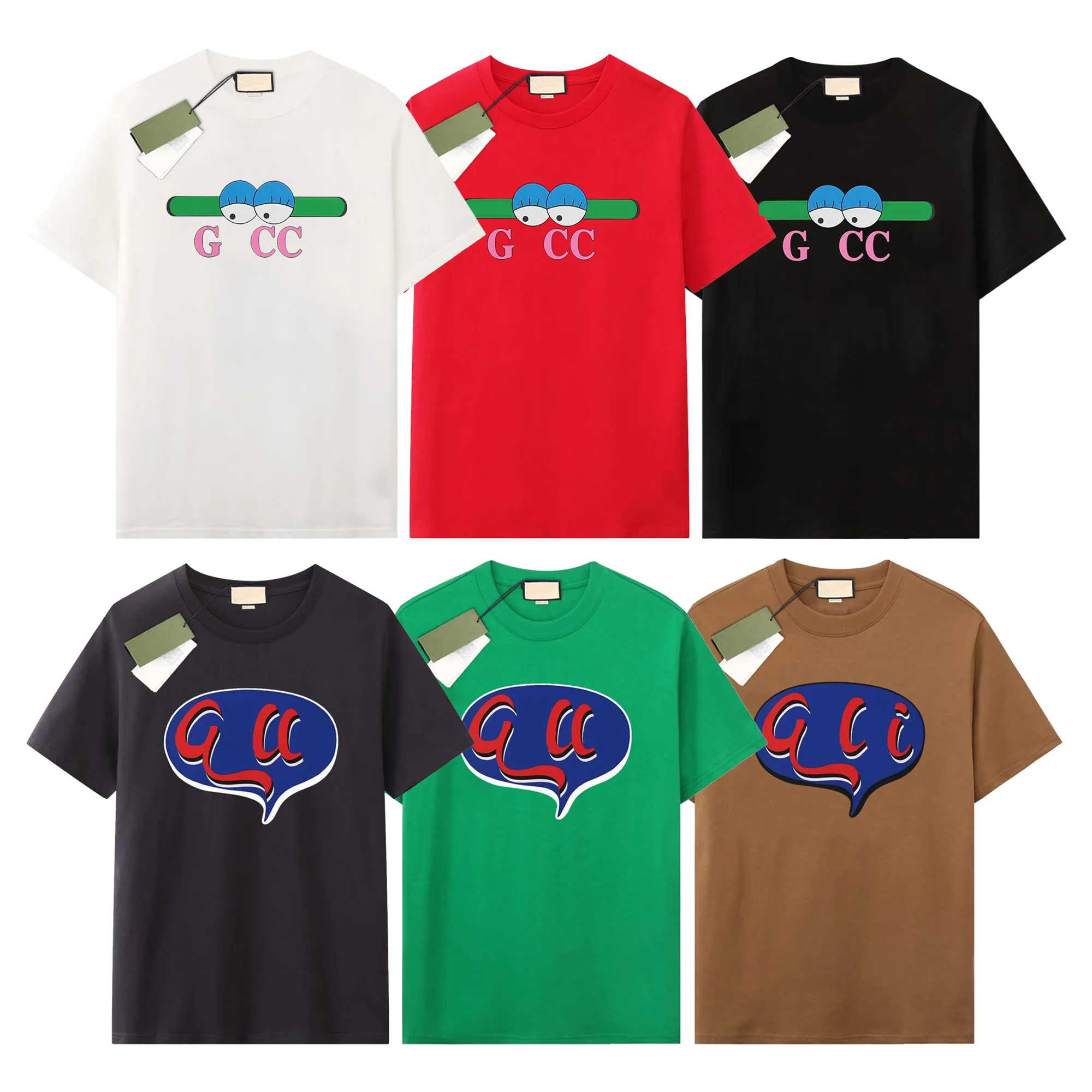 メンズデザイナーTシャツサマーGUシャツラグジュアリーブランドTシャツメンズレディース半袖ヒップホップストリートウェアトップショーツ衣料品衣類G-122サイズXS-XL