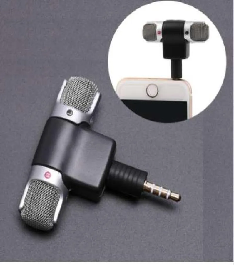Mini Mic Mic Mic Micrófono de micrófono de 35 mm para grabar Micrófono de entrevista de estudio de teléfono móvil para teléfonos inteligentes7133944
