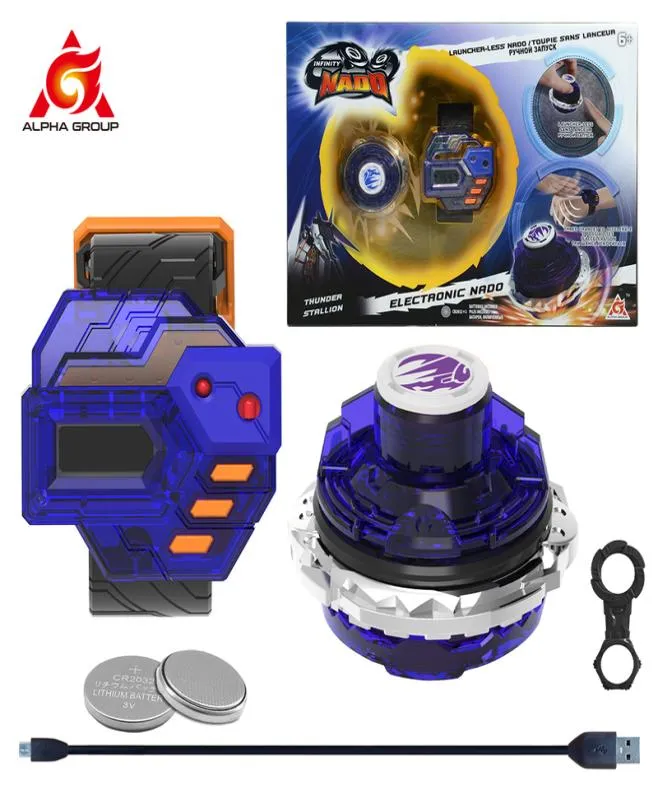 Infinity Nado 3 Electronic Thunder Stallion Skyshatter Fiend Controller Gyro AutoSpin Spinning Top Kids Anime Toy 2207189256082