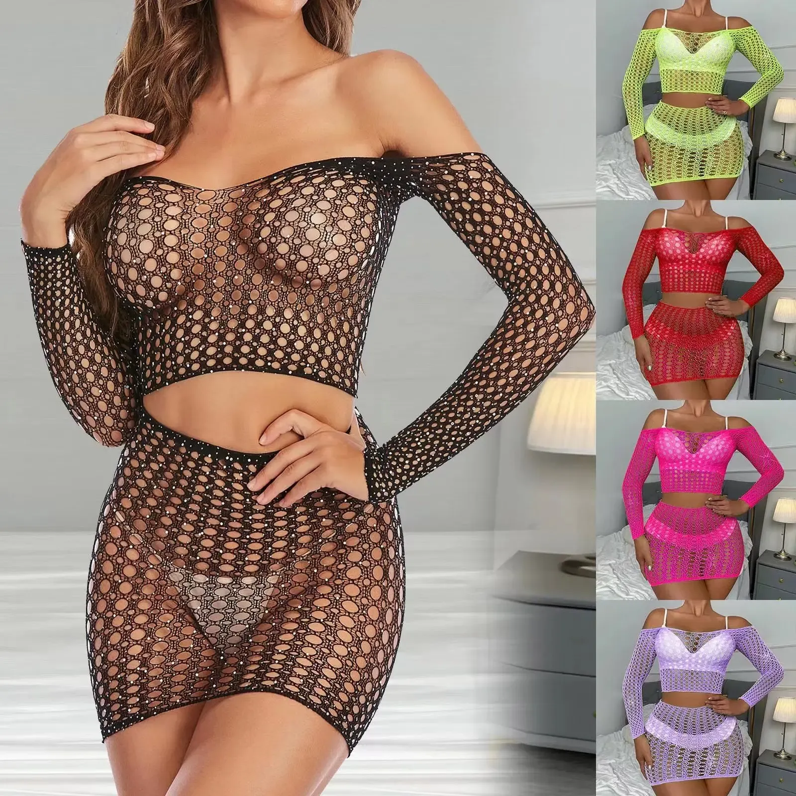 Men's Clothes Husband Date Lingerie Exotic Men Sexy Nightwear Fetish Open Crotch GentleMan Sleepwear Plus Size Net Bodysuits New