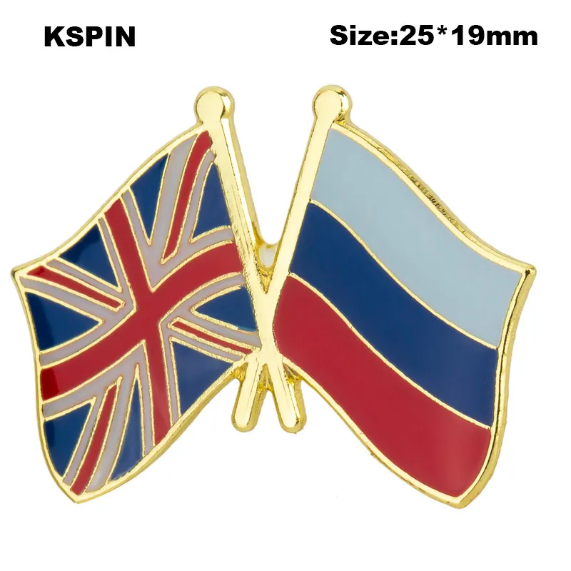 UK en Duitsland Verenigd Koninkrijk Rusland vlag Rapel Pin International Travel Pins Collections Flag Badge Friendship Country Flag