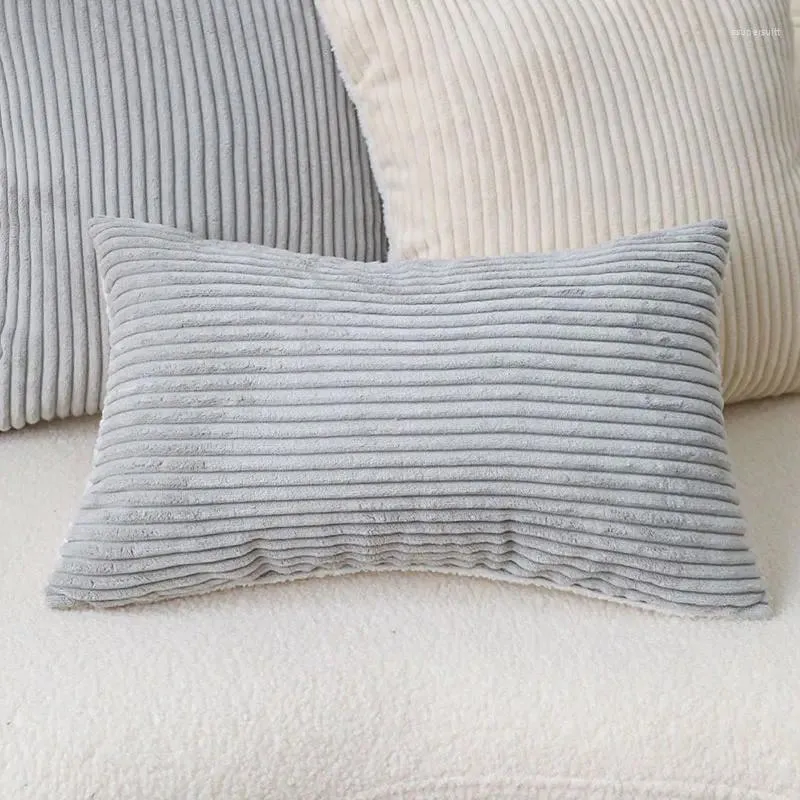 وسادة 30x50 سم تغطية corduroy patchwork Plush Ultra Soft Pillowcase Sofa غرفة المعيشة رمي زخرفة Funda Cojin