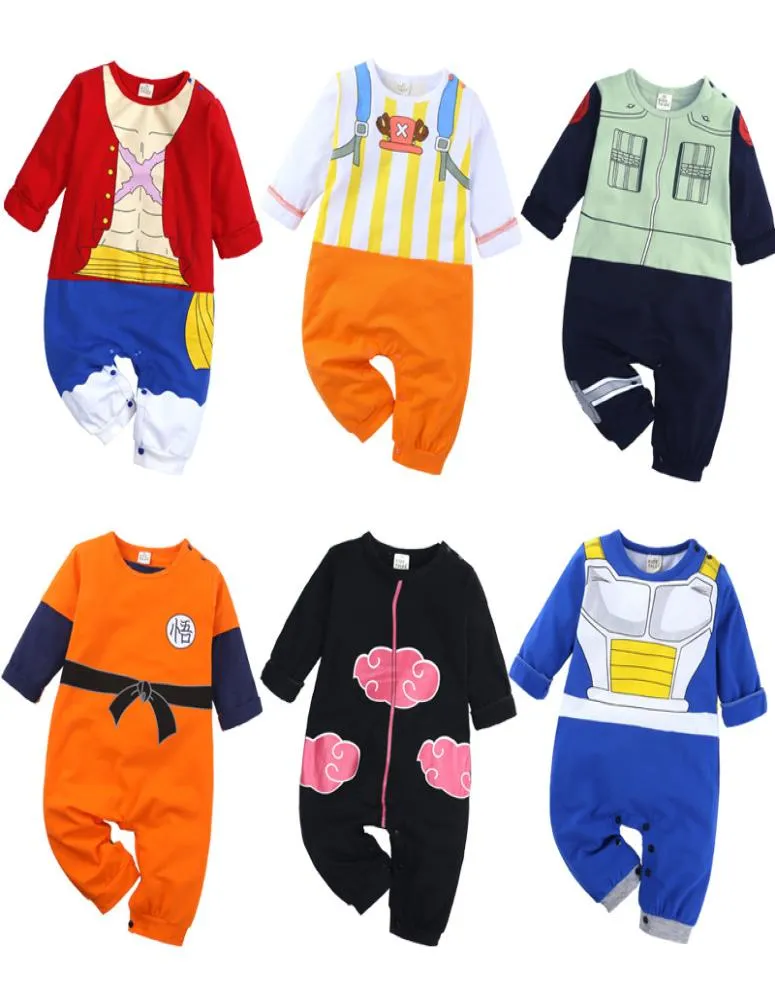 Kids Clothes Boys Anime Cartoon Print Long Sleeve Rompers Newborn Infant Jumpsuits 2020 Fashion Toddler Baby Climbing Clothing M232047349