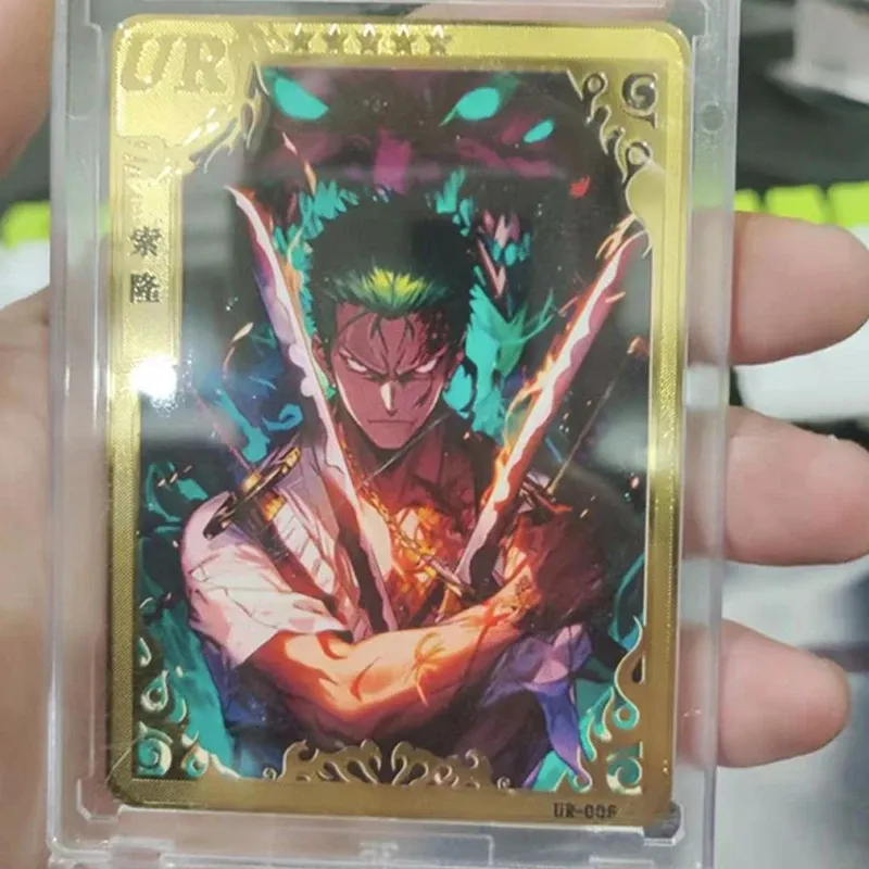 Anime Toys: Bronze Metal Card Featuring Swordsman Design