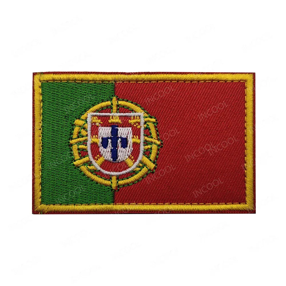 Portugal vlag geborduurde patch ir reflecterende Portugees vlaggen patches tactische militair embleem toegewezen sticker strip badges