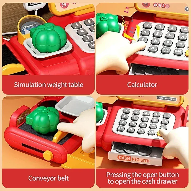 Children's Cash Register Toy with Fun Calculator, Scanner, Microphone ...