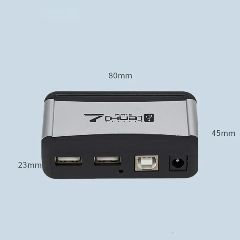 7 Port Portable Stand Dock Adapter 7 Port Hub Usb Cable with AC Power USB 2.0 HUB USB Charger Computer Peripherals