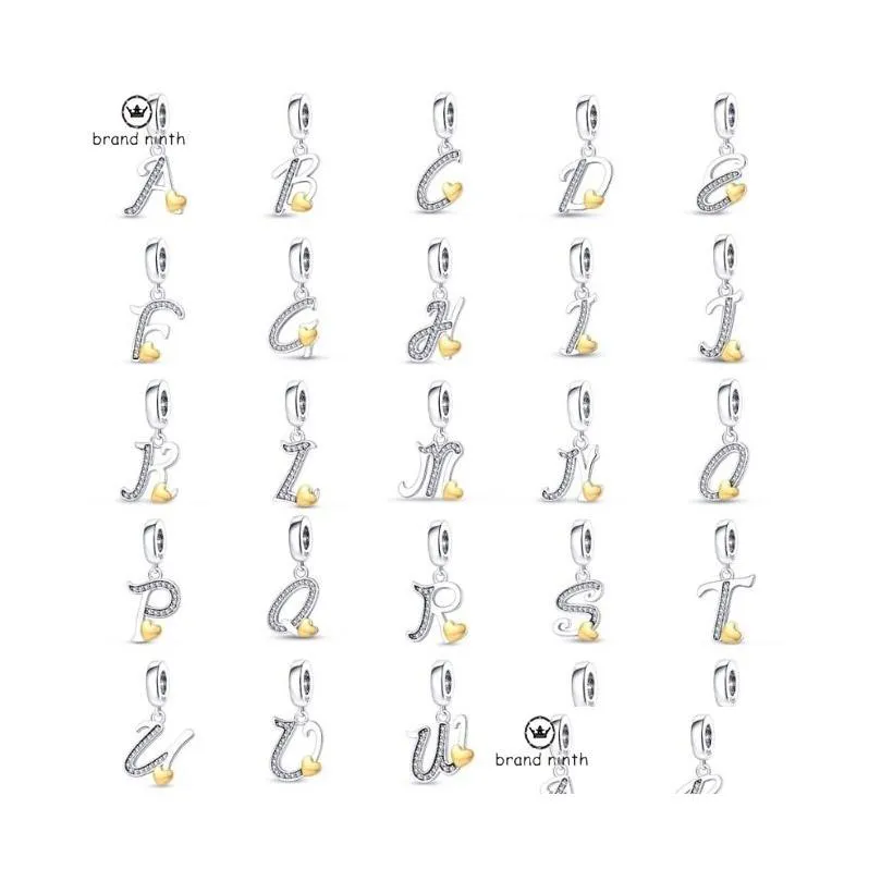 Silver 925 Sier for Women Charms Gioielli perline 26 Lettere inglesi Dlenge Delivery Dhsz2