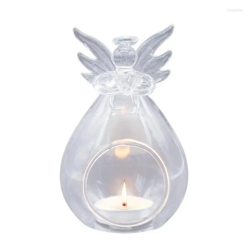 Bougeoirs Votive à l'épreuve de chaleur Votive Durable à la lampes à thé à l'ange pour centres de centres de mariage et fête