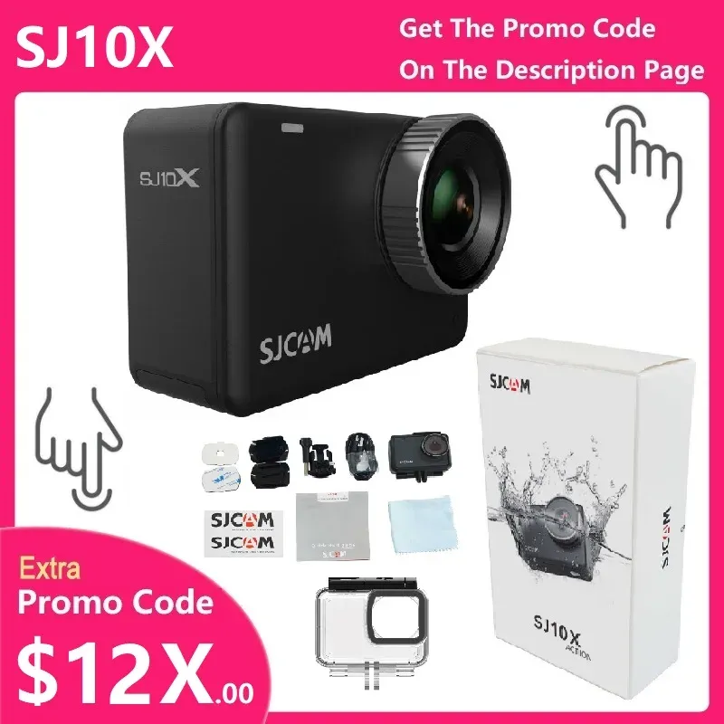 Cameras SJCAM SJ10X SuperSmooth Gyro Remote Action Camera Novatek 96683 Chipset + IMX117 4K / 24fps WiFi Live Streaming Sports DV Camera