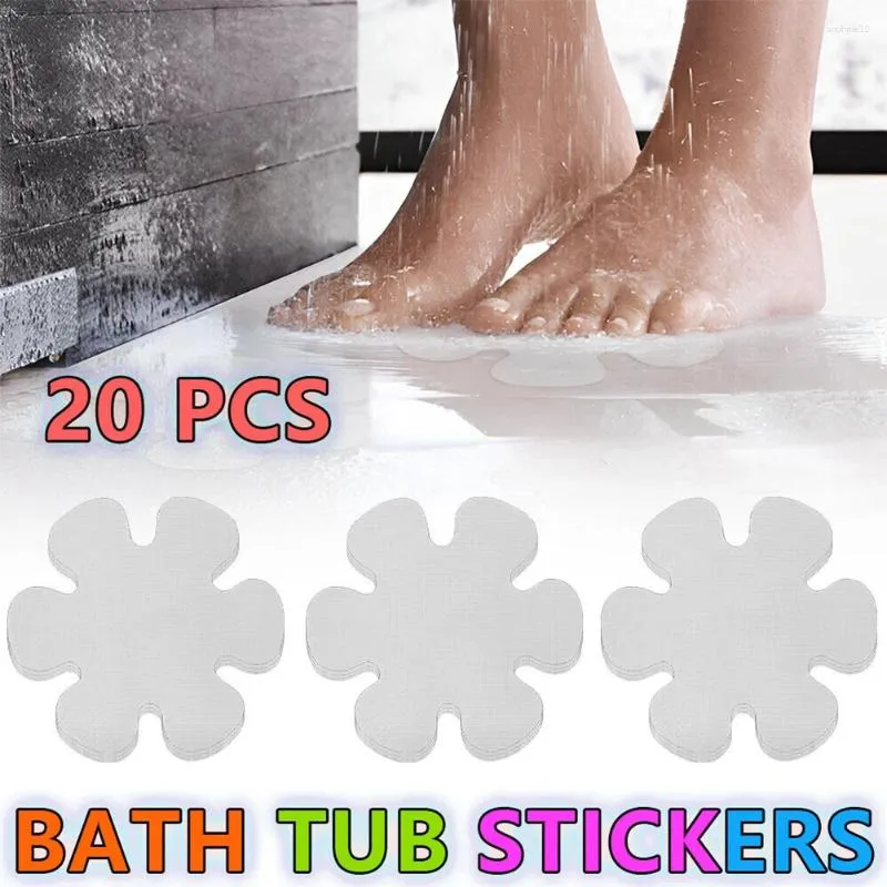 Banyo paspasları 20pcs Anti -slip kavrama çıkartmaları duş şeritleri olmayan zemin güvenlik bandı banyo yüzme havuzu ev malları