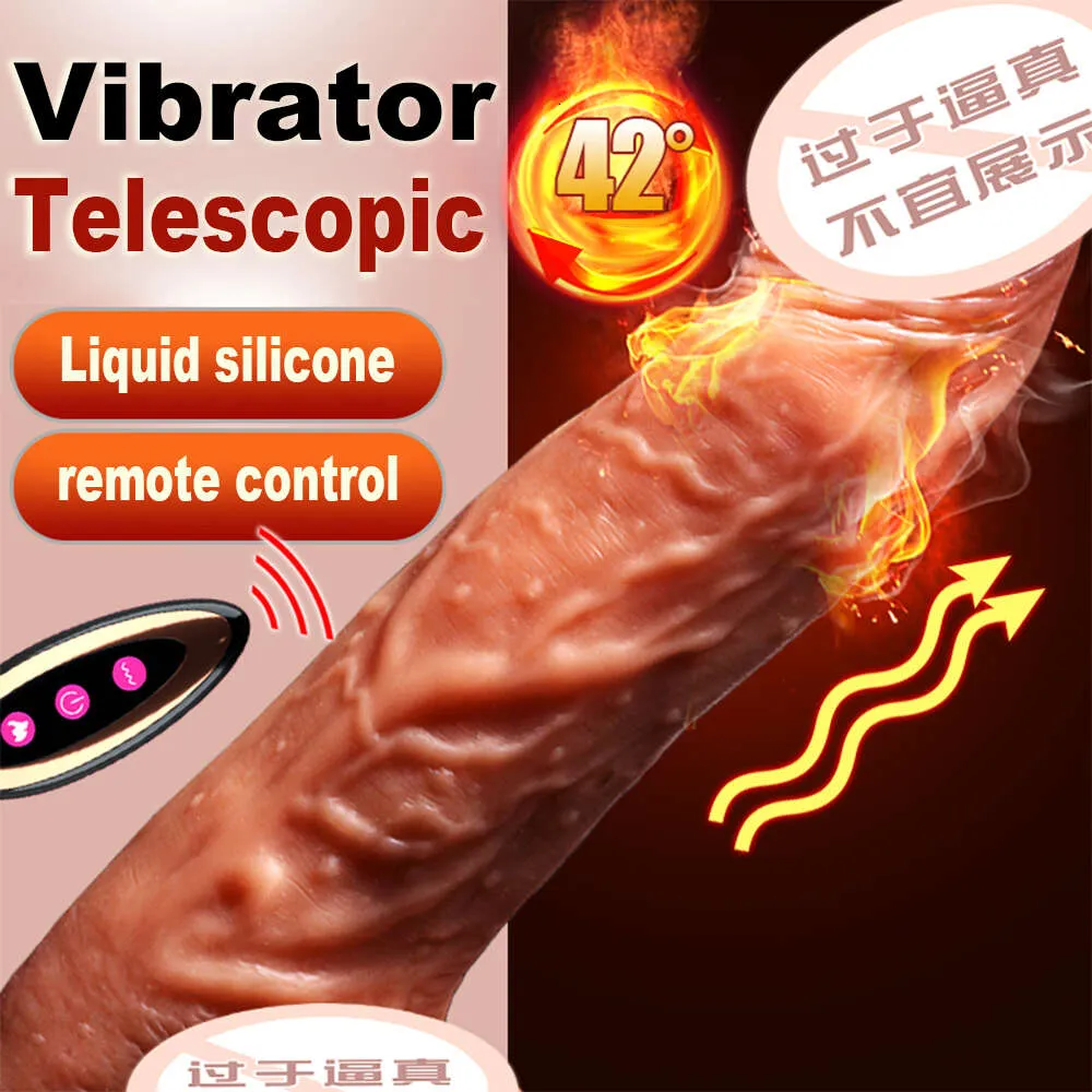 Реалистичный телескопический нагреватель дилдо массаж массаж автоматический огромный силикагель пенис g Стимул для женщин для женщин гей -сексуальный анальный член