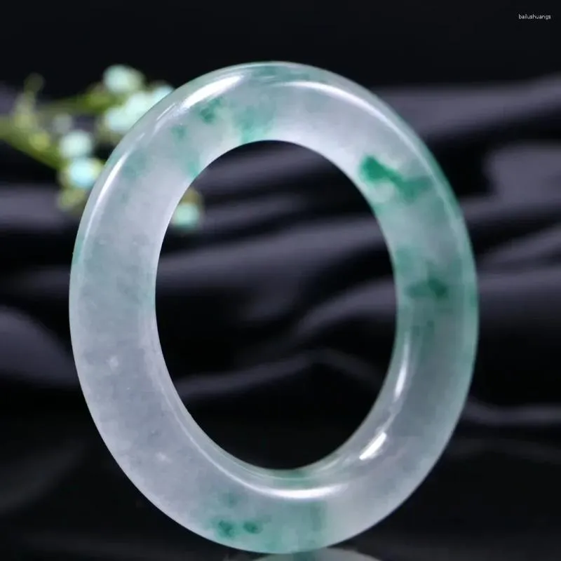 Bangle Grade Agood drijvende jadeite bloem jade ronde armband vrouwen fijne sieraden hoge birma jades armbanden