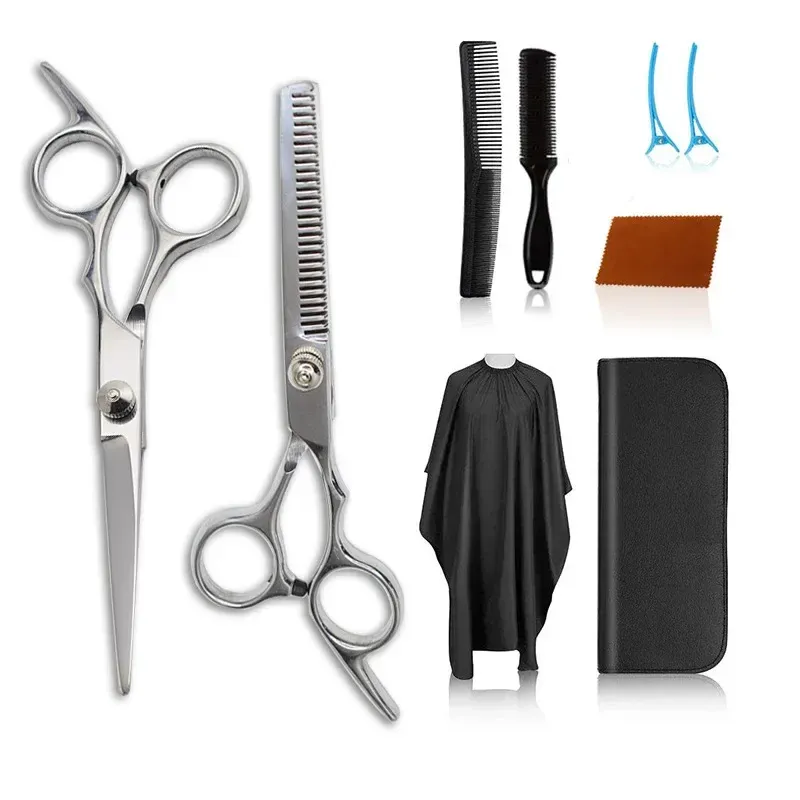 Ciseaux de coiffure Professional Hairdressing Set Barber Barber Shears Shears Tool HairdresserThinning Sages Set