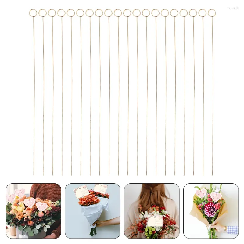 Quadros 60 PCs Nota Flower Cards Holder Sticks Coloque suprimentos de bouquet floral