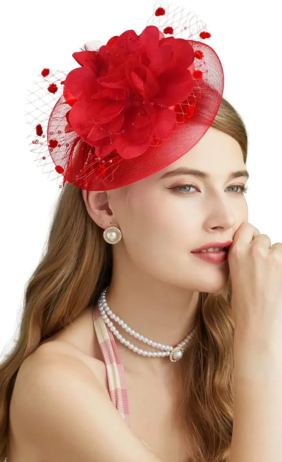 Lady Fancy Fascinators Hats for Women 50s Mesh Headwear with Veil Flower  Cocktail Wedding Tea Party Church Derby Hat from Dhgate Newsboy Hats -  price 21.09, image size:915x1500